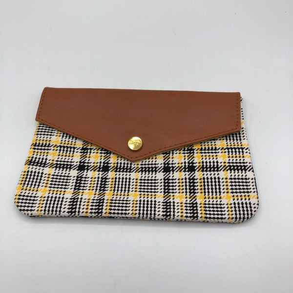 IPSY plaid envelope cosmetic bag