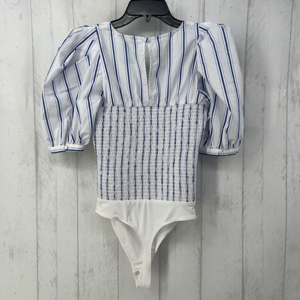 S s/s stripe button detail bodysuit