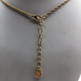 Spartina gold necklace w/ diamond shape pendant