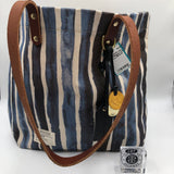 Canvas Striped tote