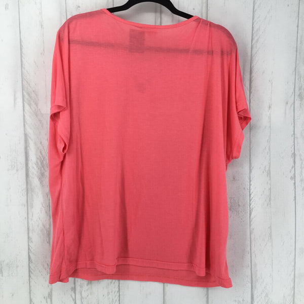 2xl s/s criss cross top