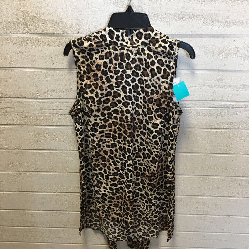 R50 S slvls Leopard tie neck tank