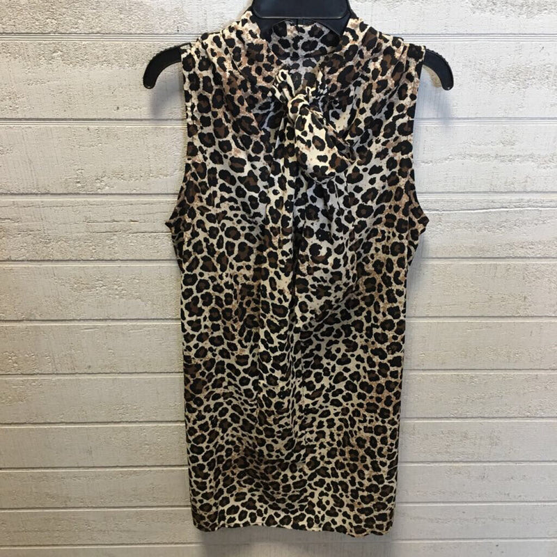 R50 S slvls Leopard tie neck tank