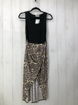 R52 1X slvls Leopard wrap dress