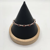 .925 bracelet with square red stones