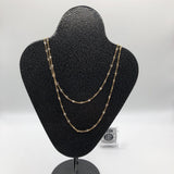 30" goldtone necklace w/bling