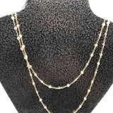 30" goldtone necklace w/bling