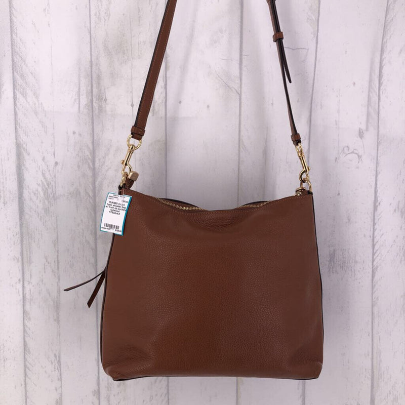 hobo shoulder bag w/ front zip pockets