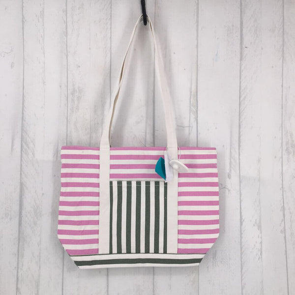 Striped tote bag