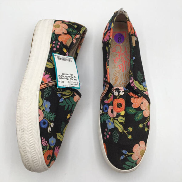 8M Floral slip ons