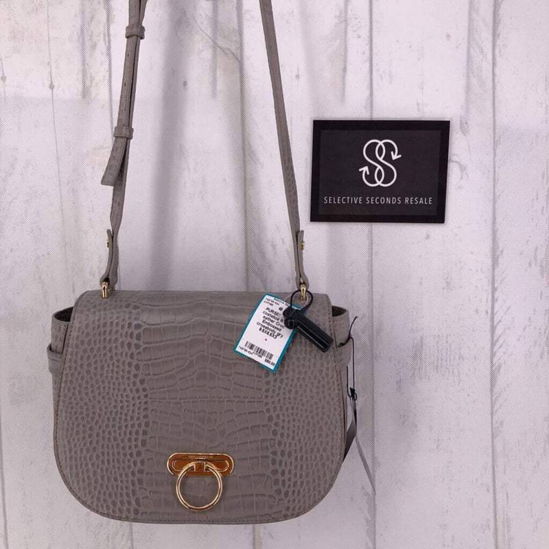 R160 eather Croc Embossed crossbody