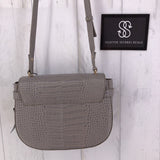 R160 eather Croc Embossed crossbody