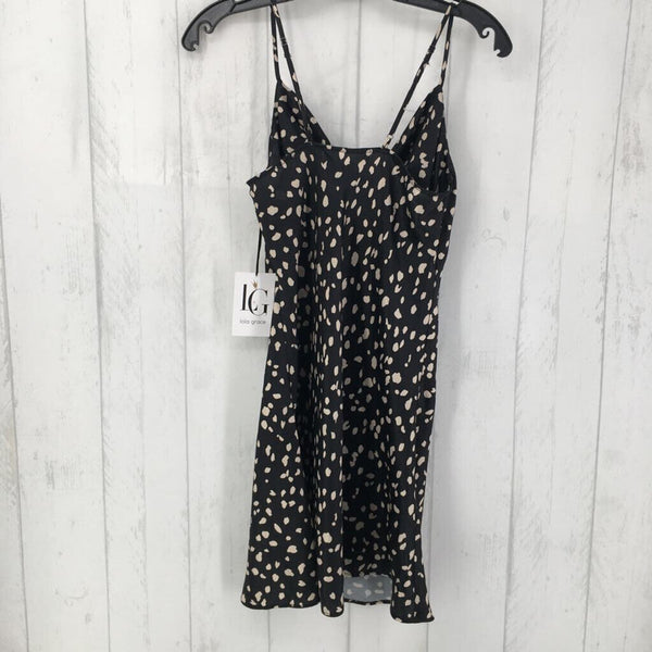 S slvls polka dot drape dress