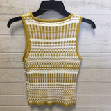 M slvls faux button sweater tank