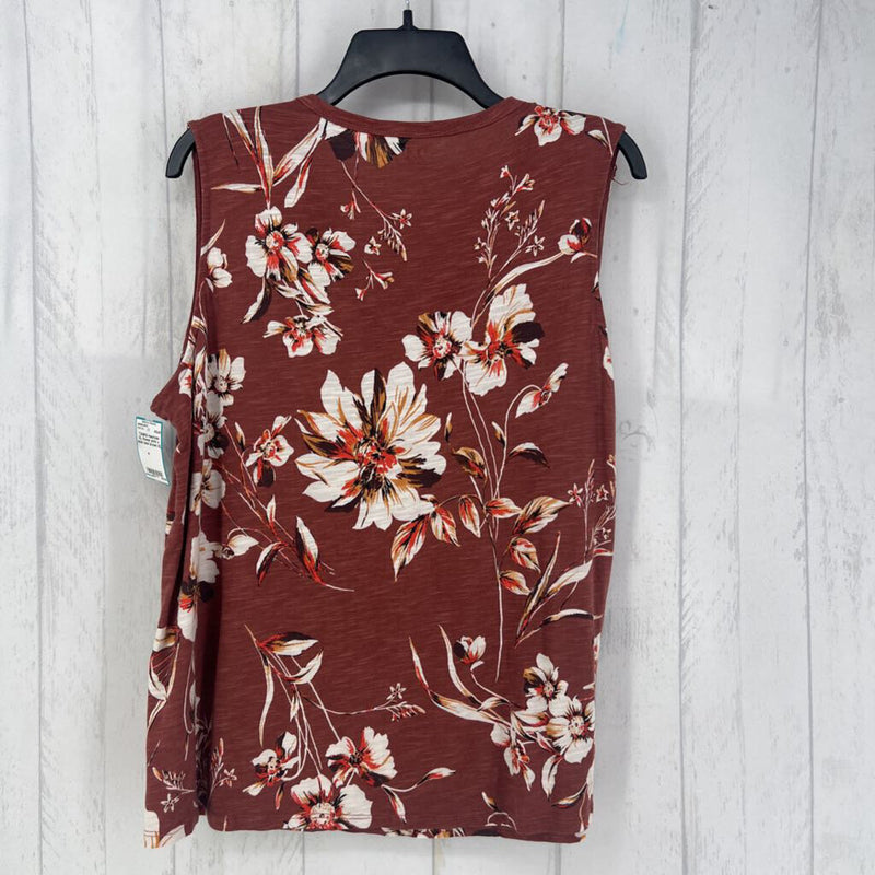 XL flower print v-neck tank