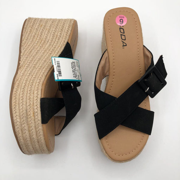 9 Buckle Espadrille Wedge