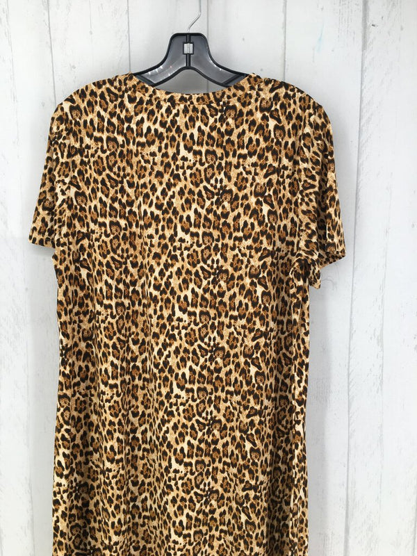 L s/s Leopard Dress