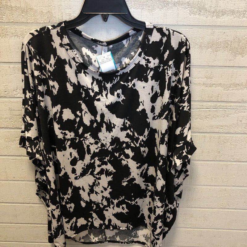 M s/s print oversized top