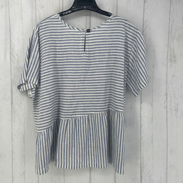 XL s/s Striped keyhole