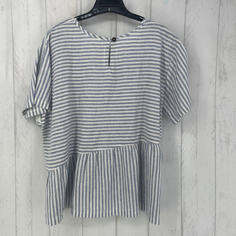 XL s/s Striped keyhole