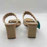 11 Straw woven CHunk Heel