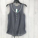 R40 S slvls lace trim button tank