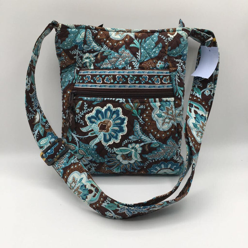 floral quilted crossbody w/ slip/zip pocket