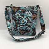 floral quilted crossbody w/ slip/zip pocket