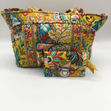 2pc floral tote/ bi-fold wallet