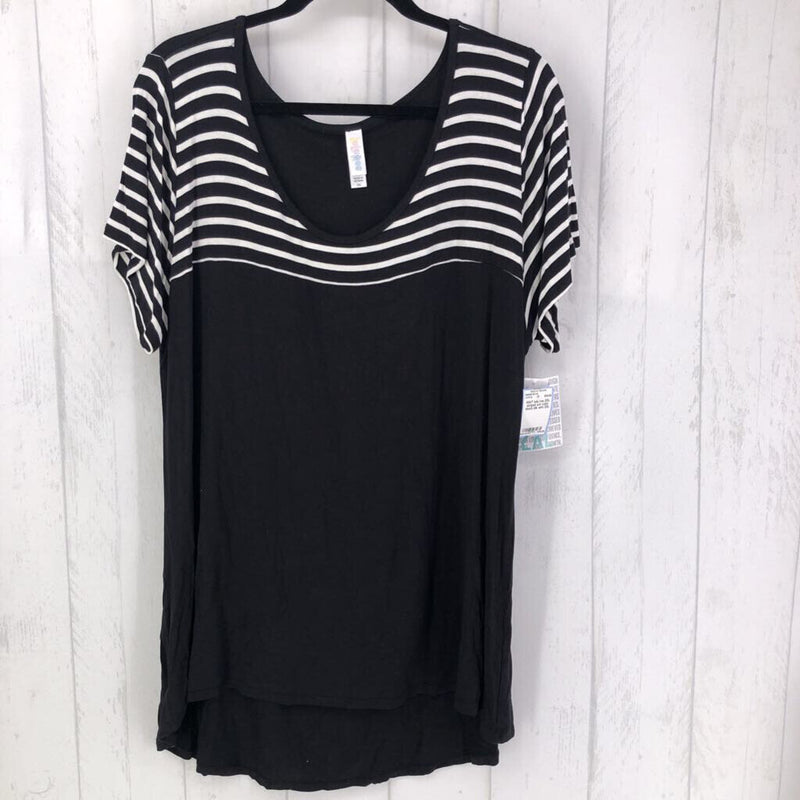 2XL striped s/s color block