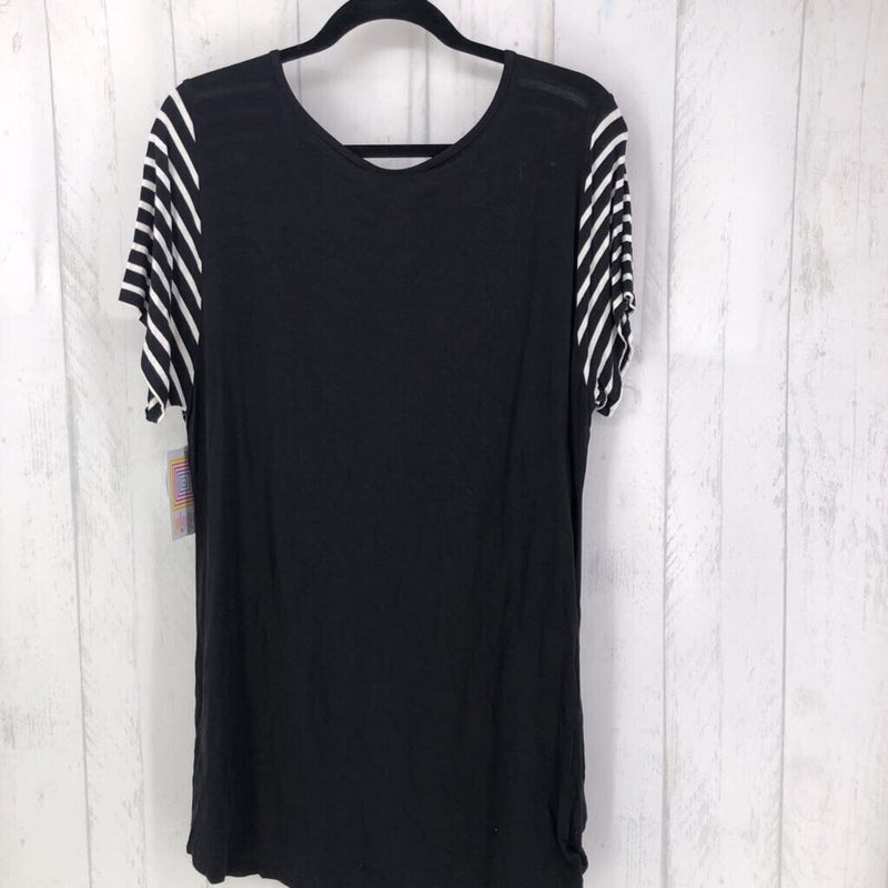 2XL striped s/s color block