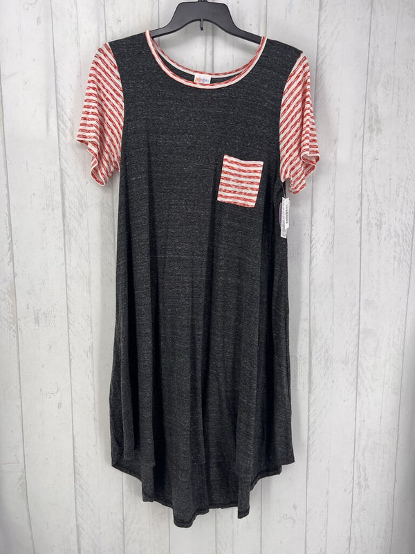 XL striped s/s Pocket tee dress