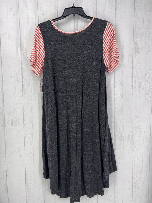 XL striped s/s Pocket tee dress