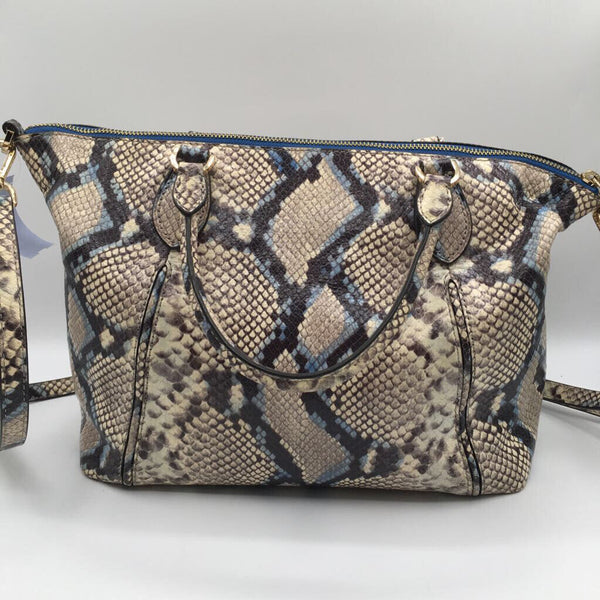 python embossed tote