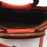 round wood handle satchel