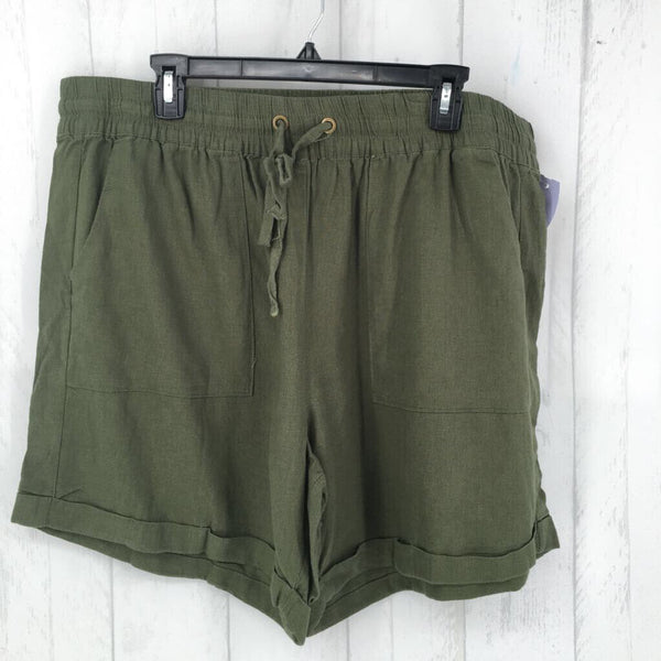 3X cuffed drawstring short