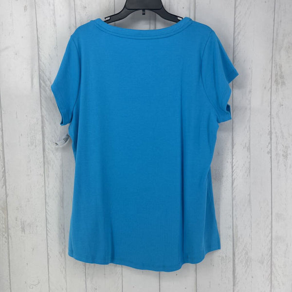 L s/s scoop neck top