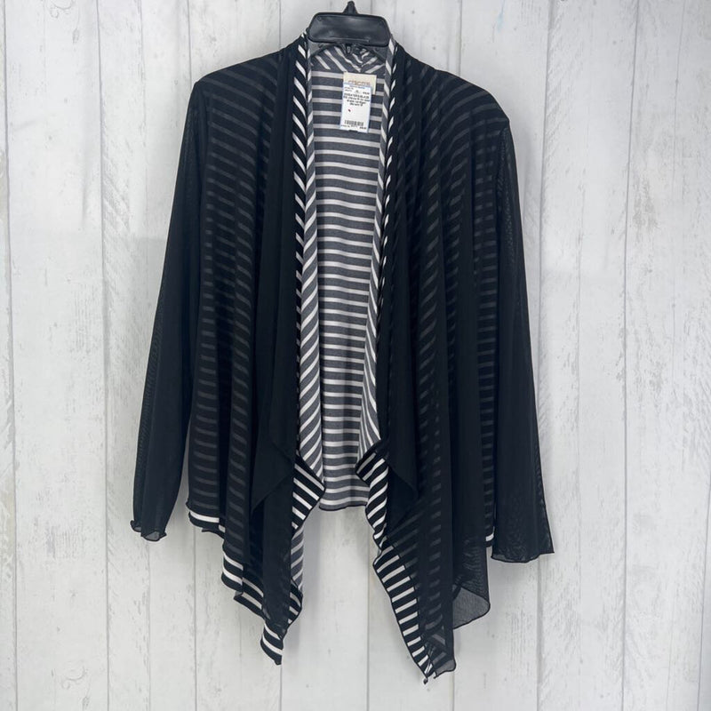 M l/s open drape cardigan