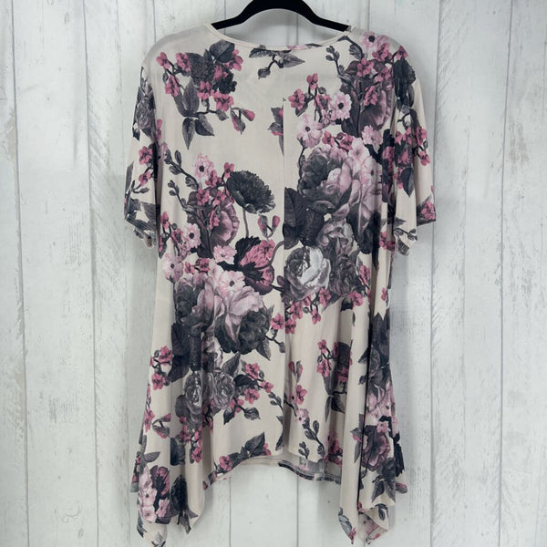 3xl s/s floral tunic