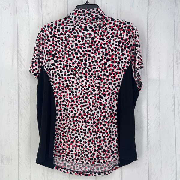 XL s/s print polo top