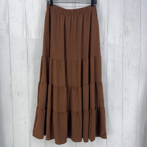 L tiered ruffle maxi skirt