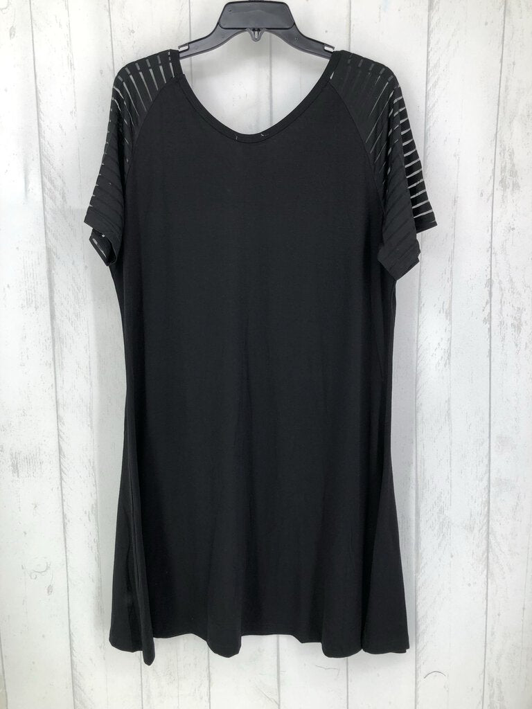 XL s/s sheer slv v neck