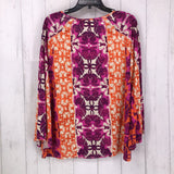 R69 2 (L) split slv printed top