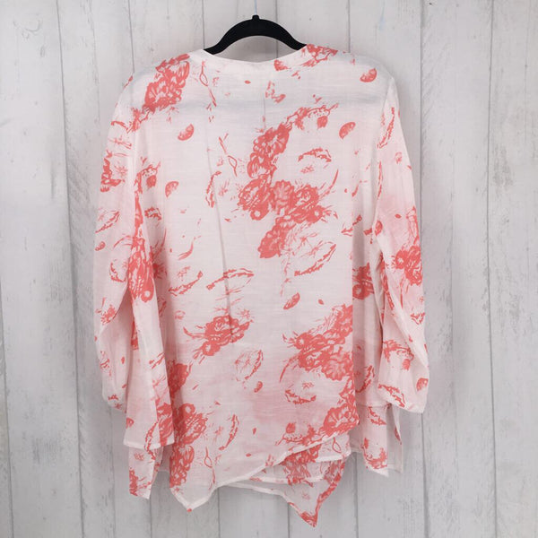3X Elbow Sleeve 1/2 Button Floral