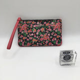 Safiano Floral Wristlet