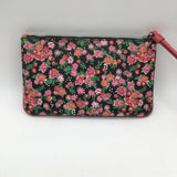 Safiano Floral Wristlet