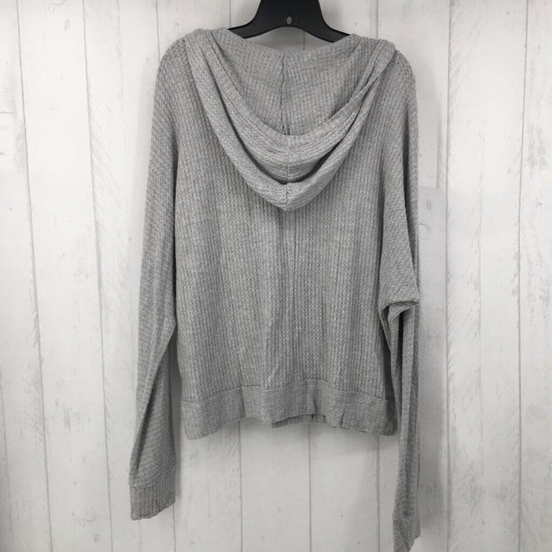 NWT L l/s wrap top w/ hood