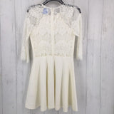 S lace elbow slv dress