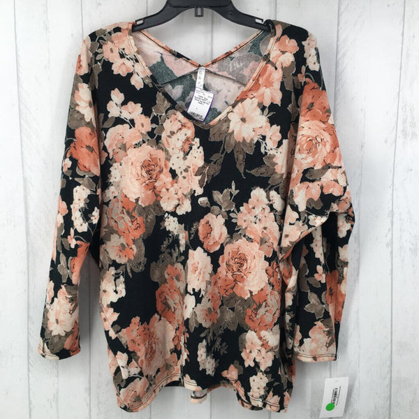 NWT L l/s floral top