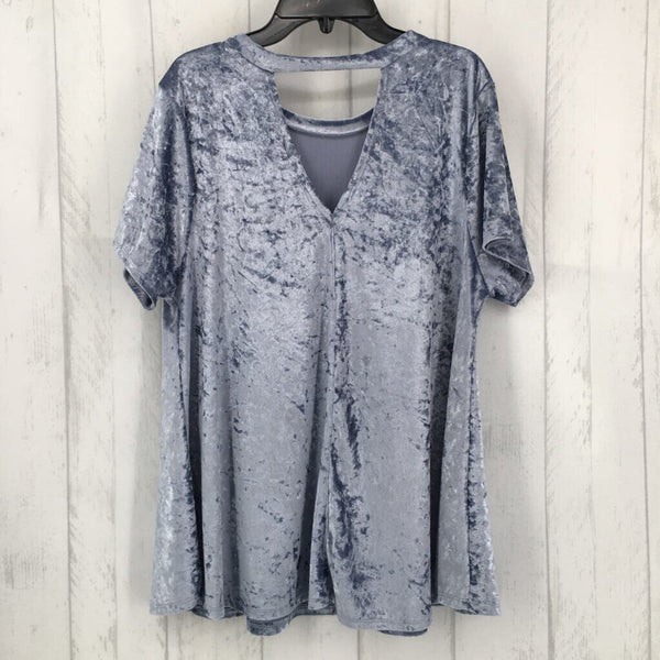 L s/s velvet top